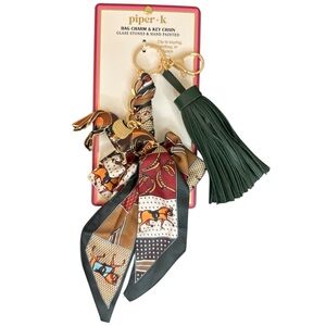 NEW Piper K Horse and Green Tassel Lux Bag Charm and Keychain 🐴